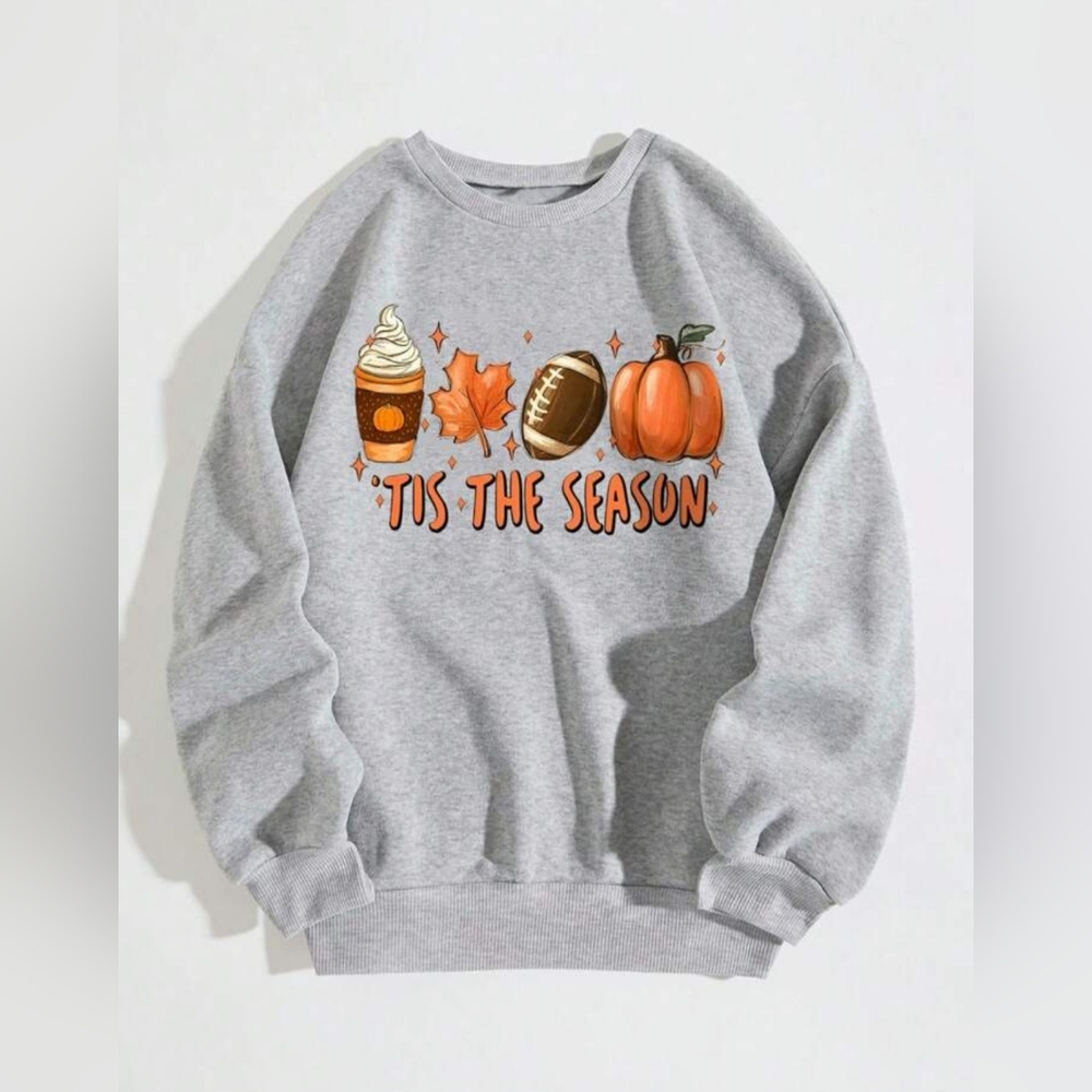 SHEIN Unity Plus Halloween Pumpkin Graphic Thermal Lined Sweater